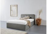 Polsterbett "Rostock", grau, L:210cm, Bezug 100% Polyurethan, Polsterung: Polsterwatte, Material Gestell: gepolsterter Holzwerkstoff, WESTFALIA SCHLAFKOMFORT, Betten, Polsterbett, auch mit Stauraum und Kopfteilverstellung erhältlich