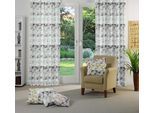 Vorhang WIRTH "Berlare", grün (mint), B:132cm H:405cm, Jacquard, Baumwolle, Polyester, Gardinen, Vorhang