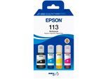 EPSON Tintenpatrone "113, original Epson ecotank", bunt (schwarz, cyan, magenta, gelb), Tintenpatronen, Multipack, Tintenpatrone