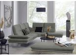 Ecksofa W.SCHILLIG "broadway, Designsofa, mit tollem Sitzkomfort, L-Form", grau (grau s37), B:284cm H:94cm T:224cm, Stoff S37 (100% Polyester): Luxus-Microfaser in Lederoptik, Sofas, Ecksofa, Sitztiefenverstellung, Kopfteil- & Seitenteilverstellung, Breite 284cm