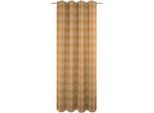 Vorhang ADAM "Romantic Puligny" Gr. 1, gelb (curry), B:145cm H:145cm, Jacquard, Baumwolle (Bio-Baumwolle), Gardinen, Vorhang, aus 100% Bio-Baumwolle