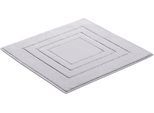 Badematte VOSSEN "Feeling" Gr. 3, grau (pearl grau), H:10mm, Baumwolle, Badematten, Badematte, Badteppich, Uni-Farben, mit Bordüre, Hoch-Tief Effekt, reine Baumwolle
