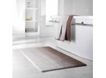 Badematte DYCKHOFF "Colori 09285" Gr. 4, braun, H:14mm, Bio-Baumwolle, Badematten, Badematte