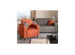 Hussen-Set Gr. 4, orange, 4 - 3-Sitzer-Husse, 55% Baumwolle, 40% Polyester, 5% Elasthan, Hussen, Hussen-Set