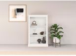 Bücherregal OTTO HOME "Liotta", weiß, B:77cm H:120cm T:31cm, Massivholz, Regale, Bücherregal, Mit Sockel und 2 Regalböden