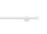 Gardinenstange GARESA "WHITE", weiß, L:330cm Ø:20mm, Eisen, Gardinenstangen, Gardinenstange, Vorhanggarnitur, verlängerbar, Wandmontage, Endknopf Kugel, mit Ringe