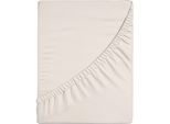 Spannbettlaken BELLANA "bellana premiumstretch", schnee, 1 Stk., Jersey-Elasthan, 140-160x200-220 18-35cm, Jersey-Elasthan, Obermaterial: 95% Baumwolle, 5% Elasthan, Bettlaken, Spannbettlaken, super elastisch