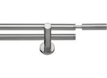 Gardinenstange INDEKO "Inka" Gr. 2, silber (edelstahlfarben, silberfarben), L:180cm Ø:16mm, Aluminium, Gardinenstangen, Gardinenstange, Komplett-Set inkl. Montagematerial