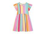 Jerseykleid DANAMADE "DANAMADE Dresses DSELINA", Mädchen, Gr. 98, bunt (multicolor), 100% Baumwolle, Kleider Jerseykleid