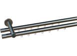 Gardinenstange INDEKO "Consul", silber (edelstahlfarben), L:440cm Ø:20mm, Aluminium, Gardinenstangen, Gardinenstange, Innenlauf Komplett-Set inkl. Gleitern und Montagematerial