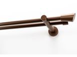 Gardinenstange GARESA "MOLIS", braun (bronzefarben), L:100cm Ø:20mm, Holzwerkstoff, Metall, Gardinenstangen, Gardinenstange, Vorhanggarnitur, verlängerbar, Wandmontage, Keil, ohne Ringe