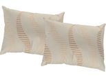 Dekokissen WIRTH "LUPARA" Gr. 3, beige (beige, gemustert), B:40cm L:60cm, Baumwolle, Polyester, Dekokissen_Sitzkissen_Kissenhüllen, Dekokissen, Kissenhülle ohne Füllung, 2 Stück