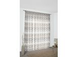 Vorhang WIRTH "Zirbello" Gr. 2, braun, B:132cm H:175cm, Jacquard, Baumwolle, Polyester, Gardinen, Vorhang