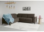 Ecksofa SIT & MORE "Sinatra L-Form", braun (espresso), B:251cm H:85cm T:231cm, 90% Polyester, 10% Polyamid, Sofas, Ecksofa, optinal mit Kopfteilverstellung und Armteilfunktion, Metallfüße