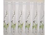 Scheibengardine STICKEREIEN PLAUEN "Maiglöckchen" Gr. 1, bunt, B:95cm H:30cm, Voile, Polyester, Gardinen, Scheibengardine