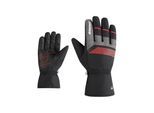 Skihandschuhe ZIENER "GEVIN-Z glove man", Herren, Gr. 7.5, schwarz (schwarz. rot), Kunstfaser, Handschuhe Skihandschuhe