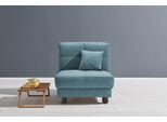 Schlafsofa ELL + ELL "Tilda", blau (petrol), B:85cm H:90cm T:100cm, 100% Polyester, Sofas, Schlafsofa, Breite 85 cm, inkl. 1 Zierkissen