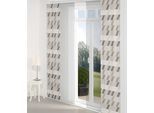 Schiebegardine WIRTH "Bray" Gr. 1, braun, B:60cm H:145cm, Jacquard, Baumwolle, Polyester, Gardinen, Schiebegardine