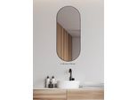Dekospiegel MIRRORS AND MORE "Josephine", schwarz, B:30cm H:70cm T:0,3cm, Metall, Spiegel, Dekospiegel, Wandspiegel