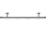 Gardinenstange INDEKO "Consul", silber (edelstahlfarben), L:210cm Ø:20mm, Gardinenstangen, Gardinenstange, Innenlauf Komplett-Set inkl. Gleitern und Montagematerial