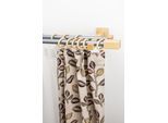 Gardinenstange GARESA "CUBUS", beige (natur, chromfarben), L:440cm Ø:20mm, Holzwerkstoff, Metall, Gardinenstangen, Gardinenstange, Vorhanggarnitur, verlängerbar, Endknopf eckig, mit Ringe