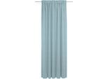 Vorhang WIRTH "Trondheim B", blau (hellblau), B:132cm H:355cm, Polyacryl, Gardinen, Vorhang, nach Maß
