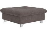 Hocker COTTA "Gemini, B: 108 cm", braun (mud), Struktur fein, Hocker, Hocker, mit Metallfüße