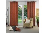 Vorhang WIRTH "Toco-Ranke" Gr. 4, orange (terra), B:132cm H:245cm, Chenille, Polyacryl, Polyester, Gardinen, Vorhang