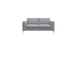 2-Sitzer FLEXLUX "Fiore Designsofa, bequem und komfortabel durch hochwertigen Sitzaufbau", grau (sophisto gre), B:164cm H:85cm T:92cm, 100% Polyester, Sofas, 2-Sitzer, breite Armlehnen, Kaltschaum, Füße Alu+ Eiche