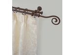Gardinenstange GARESA "ESPERANCA", braun (rost), L:180cm Ø:16mm, Metall, Gardinenstangen, Gardinenstange, Vorhanggarnitur, verlängerbar, Endknopf Spirale, Eisen, mit Ringe