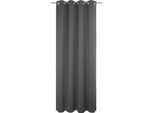 Vorhang ADAM "Uni Collection light", schwarz, B:142cm H:325cm, Baumwolle (Bio-Baumwolle), Gardinen, Vorhang, aus 100% Bio-Baumwolle