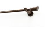 Gardinenstange GARESA "MOLIS", braun (nussbaum), L:160cm Ø:20mm, Holzwerkstoff, Metall, Gardinenstangen, Gardinenstange, Vorhanggarnitur, verlängerbar, Wandmontage, Keil, ohne Ringe