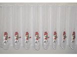 Scheibengardine STICKEREIEN PLAUEN "Schneemann" Gr. 6, bunt, B:95cm H:50cm, Voile, Polyester, Gardinen, Scheibengardine