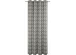 Vorhang ADAM "Romantic Puligny Light" Gr. 1, grau (dunkelgrau), B:145cm H:145cm, Jacquard, Baumwolle (Bio-Baumwolle), Gardinen, Vorhang, aus 100% Bio-Baumwolle