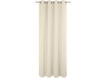 Vorhang ADAM "Uni Collection", beige (naturweiß), B:142cm H:145cm, Baumwolle (Bio-Baumwolle), Gardinen, Vorhang, Blickdichter aus 100% Bio-Baumwolle