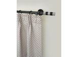 Gardinenstange GARESA "BLACK", schwarz, L:280cm Ø:20mm, Eisen, Gardinenstangen, Gardinenstange, Vorhanggarnitur, verlängerbar, Endknopf abgeschrägt 2-farbig