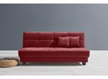 Schlafsofa ELL + ELL "Tilda", rot (marsala), B:185cm H:90cm T:100cm, 100% Polyester, Sofas, Schlafsofa, Breite 185 cm, inkl. 2 Zierkissen