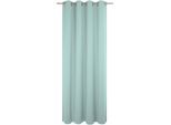 Vorhang ADAM "Uni Collection", blau (helltürkis), B:142cm H:385cm, Baumwolle (Bio-Baumwolle), Gardinen, Vorhang, Blickdichter aus 100% Bio-Baumwolle