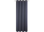 Vorhang ADAM "Uni Collection light", blau (dunkelblau), B:142cm H:265cm, Baumwolle (Bio-Baumwolle), Gardinen, Vorhang, aus 100% Bio-Baumwolle