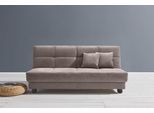 Schlafsofa ELL + ELL "Tilda", braun (schlamm), B:185cm H:90cm T:100cm, 100% Polyester, Sofas, Schlafsofa, Breite 185 cm, inkl. 2 Zierkissen