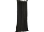 Vorhang WIRTH "Newbury" Gr. 2, schwarz, B:130cm H:145cm, Jacquard, Baumwolle, Polyester, Gardinen, Vorhang