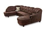 Wohnlandschaft HOME AFFAIRE "Budapest, viel Platz, Breite 288cm, zeitlos und elegant, U-Form", braun, B:288cm H:84cm T:80cm, Sofas, Wohnlandschaft, wahlweise mit Bettfunktion