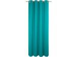 Vorhang WIRTH "Newbury", blau (türkis), B:130cm H:155cm, Baumwolle, Polyester, Gardinen, Vorhang, nach Maß