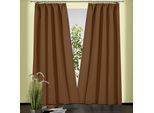 Vorhang WECKBRODT "Sento" Gr. 2, braun (kastanie), B:135cm H:180cm, Baumwolle, Polyester, Gardinen, Vorhang, Baumwolle, blickdicht, matte Struktur, unifarben, Gardine, Store