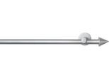 Gardinenstange GARESA "SEFRA", silber (silberfarben), L:140cm Ø:16mm, Aluminium, Gardinenstangen, Gardinenstange, Vorhanggarnitur,Innenlaufgarnitur, verlängerbar, Endknopf Spitze
