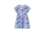 Jerseykleid DANAMADE "DANAMADE Dresses DELLY", Mädchen, Gr. 122, EURO, blau, 95% Polyester 5% Elasthan, Kleider Jerseykleid