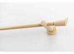 Gardinenstange GARESA "MOLIS", beige (natur), L:370cm Ø:20mm, Holzwerkstoff, Metall, Gardinenstangen, Gardinenstange, Vorhanggarnitur, verlängerbar, Wandmontage, Keil, ohne Ringe