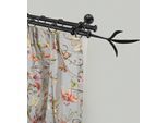 Gardinenstange GARESA "ESPERANCA", schwarz, L:380cm Ø:16mm, Metall, Gardinenstangen, Gardinenstange, rustikale Vorhanggarnitur, verlängerbar, Endknopf Zweig, m. Ringe
