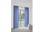 Vorhang WIRTH "SUNBONE" Gr. 4, blau, B:132cm H:245cm, Polyester, Gardinen, Vorhang