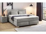 Boxspringbett JOCKENHÖFER GRUPPE "Romana, inkl. 7-Zonen-TTFK-Matratze", grau (grau 444, 19), B:190cm L:212cm, Bezug Bett: Chenille (100% Polyester);Topper und Matratzenspiegel: 100% Polyester, Komplettbetten, Boxspringbett, KS-Topper, verschiedene Härtegrade und Bettbreiten wählbar